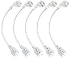 Short Power Extension Cord 1FT - Right Angle Flat Head Extension Cord with 3 Prong White Low Profile Flat Plug 3 Prong Power Cable Single Grounded SJT 16AWG Flexible Power Cord for Indoor Use (5 PACK) Short Power Extension Cord 1FT - Right Angle Flat Head Extension Cord with 3 Prong White Low Profile Flat Plug 3 Prong Power Cable Single Grounded SJT 16AWG Flexible Power Cord for Indoor Use (5 PACK)
