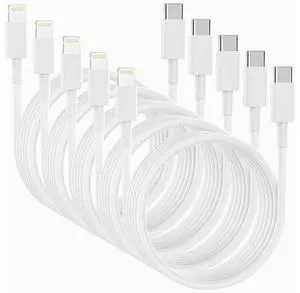 5Pack MFi Certified USB C to Lightning Cable 6FT - Fast Charging for iPhone 14 to 8 5Pack MFi Certified USB C to Lightning Cable 6FT - Fast Charging for iPhone 14 to 8