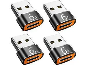 USB to USB C Adapter 4 Pack USB C Female to USB A Male Adapter Type C to USB A Charger Cable Converter Compatible with iPhone 15 14 13 12 Pro Apple Watch Airpods Galaxy S23 S22 S21 USB to USB C Adapter 4 Pack USB C Female to USB A Male Adapter Type C to USB A Charger Cable Converter Compatible with iPhone 15 14 13 12 Pro Apple Watch Airpods Galaxy S23 S22 S21