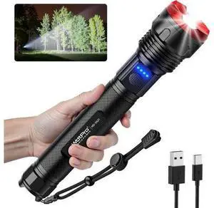 Flashlight 2pack 3000 Lumens Tactical Flashlights Small Flashlight Powerful Waterproof Flashlights Pocket Flashlight Zoomable LED Flashlight with 5 Modes Metal Flashlights Flashlight 2pack 3000 Lumens Tactical Flashlights Small Flashlight Powerful Waterproof Flashlights Pocket Flashlight Zoomable LED Flashlight with 5 Modes Metal Flashlights