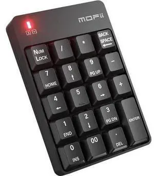 MOFII Bluetooth 5.1 Number Pad Wireless Numeric Keypad Silent 19 Keys USB Keypads, Portable Financial Accounting Numpad 10 Key for Laptop/Notebook/Surface Pro/PC - Black MOFII Bluetooth 5.1 Number Pad Wireless Numeric Keypad Silent 19 Keys USB Keypads, Portable Financial Accounting Numpad 10 Key for Laptop/Notebook/Surface Pro/PC - Black