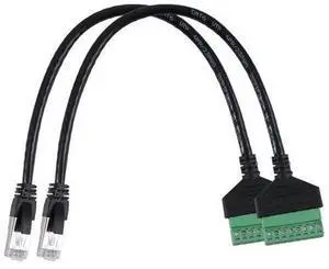 2Pcs RJ45 Male to 8 Pins Screw Terminal Block Adapter for Cat5 Cat6 Cat7 Ethernet Extender CCTV Digital Internet,RJ45 Male Plug to 8pins Terminal Ethernet Connector 2Pcs RJ45 Male to 8 Pins Screw Terminal Block Adapter for Cat5 Cat6 Cat7 Ethernet Extender CCTV Digital Internet,RJ45 Male Plug to 8pins Terminal Ethernet Connector