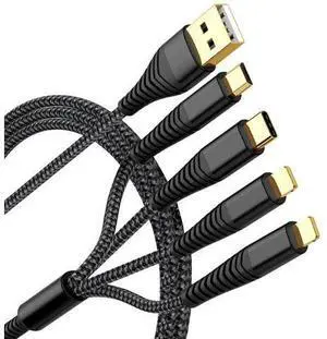 2Pack 6FT Multi Charging Cable 3A Multi Charger Cable Nylon Braided Universal 4 in 1 Multi USB Cable Multiple Devices Charger Cord with Type C/Micro USB Connectors for Cell Phones and More 2Pack 6FT Multi Charging Cable 3A Multi Charger Cable Nylon Braided Universal 4 in 1 Multi USB Cable Multiple Devices Charger Cord with Type C/Micro USB Connectors for Cell Phones and More