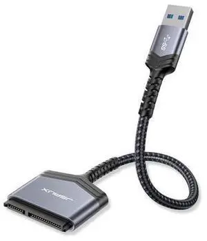 JSAUX SATA to USB A Cable, USB A 3.0 to 2.5 SATA III Hard Drive Adapter Aluminum Shell Nylon Cord External Converter for SSD/HDD Data Transfer-Grey JSAUX SATA to USB A Cable, USB A 3.0 to 2.5 SATA III Hard Drive Adapter Aluminum Shell Nylon Cord External Converter for SSD/HDD Data Transfer-Grey