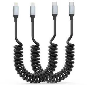 Coiled USB C to Lightning Cable 2Pack USB Type C to Lightning Cable Retractable iPhone Charger Cord for Car Short USBC iPhone Charger for iPhone14/13/12/11 Pro Max/XS MAX/XR/XS/X/8/7/Plus/6S iPad Coiled USB C to Lightning Cable 2Pack USB Type C to Lightning Cable Retractable iPhone Charger Cord for Car Short USBC iPhone Charger for iPhone14/13/12/11 Pro Max/XS MAX/XR/XS/X/8/7/Plus/6S iPad