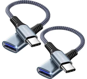 USB C to USB 3.0 OTG Adapter 2 Pack USB C Male to USB 3.0 Female OTG Cable Thunderbolt3 On The Go for Samsung Galaxy S20 S20+ Ultra S8 S9 MacBook Pro/Air USB C to USB 3.0 OTG Adapter 2 Pack USB C Male to USB 3.0 Female OTG Cable Thunderbolt3 On The Go for Samsung Galaxy S20 S20+ Ultra S8 S9 MacBook Pro/Air