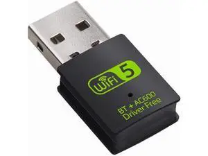 USB WiFi Bluetooth Adapter, 600Mbps Dual Band 2.4/5Ghz Wireless Network External Receiver, Mini WiFi Dongle for PC/Laptop/Desktop USB WiFi Bluetooth Adapter, 600Mbps Dual Band 2.4/5Ghz Wireless Network External Receiver, Mini WiFi Dongle for PC/Laptop/Desktop