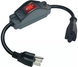 Black 3 Prong Extension Cord with Waterproof Switch14AWG Heavy Duty Short Extension Cord with RED LED On Off Switch Black 3 Prong Extension Cord with Waterproof Switch14AWG Heavy Duty Short Extension Cord with RED LED On Off Switch