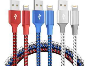 iPhone Charger 3Pack 10FT MFi Certified Nylon Braided Cord Fast Charging Lightning Cable Compatible with iPhone 14/13/12/11 Pro/11/XS MAX/XR and More iPhone Charger 3Pack 10FT MFi Certified Nylon Braided Cord Fast Charging Lightning Cable Compatible with iPhone 14/13/12/11 Pro/11/XS MAX/XR and More
