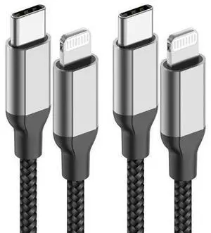 2Pack MFi Certified 3ft USB-C to Lightning Cable - Fast Charging for iPhone 14-8 iPad 2Pack MFi Certified 3ft USB-C to Lightning Cable - Fast Charging for iPhone 14-8 iPad