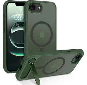 for iPhone 16e Case Compatible with MagSafe Translucent iPhone 16e Case with Metal Kickstand Military-Grade Protection Deep Green for iPhone 16e Case Compatible with MagSafe Translucent iPhone 16e Case with Metal Kickstand Military-Grade Protection Deep Green