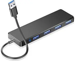 USB 3.0 Hub 4 Ports USB A Splitter Ultra Slim Mini USB Expander Multiple USB Hub for Laptop PC Xbox Flash Drive HDD Console Printer Camera Keyborad Mouse and More USB 3.0 Hub 4 Ports USB A Splitter Ultra Slim Mini USB Expander Multiple USB Hub for Laptop PC Xbox Flash Drive HDD Console Printer Camera Keyborad Mouse and More