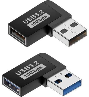 USB 3.0 90 Degree Left Right Angle USB-A Male to Female Adapter Extender Connector USB Extension Adapter 2 Pcs for Laptops Wall Chargers Power Banks USB 3.0 90 Degree Left Right Angle USB-A Male to Female Adapter Extender Connector USB Extension Adapter 2 Pcs for Laptops Wall Chargers Power Banks