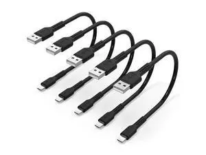 1ft iPhone Charge Cable Short 5Pack USB to Lightning Cord for Fast Charging Stations 1 Foot Compatible with Apple iPhone 12 11 Pro Max Xs 8 7 6 5 Plus iPad Air/Mini 1ft iPhone Charge Cable Short 5Pack USB to Lightning Cord for Fast Charging Stations 1 Foot Compatible with Apple iPhone 12 11 Pro Max Xs 8 7 6 5 Plus iPad Air/Mini