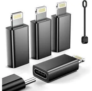 MFi Certified 27W USB C to Lightning Adapter (4 Pack) - Fast Charging Data Sync Lightning to USB Type C Cable Adapter for iPhone14/13/12 Series iPad AirPods with Anti-Lost Loop Not for Audio/OTG MFi Certified 27W USB C to Lightning Adapter (4 Pack) - Fast Charging Data Sync Lightning to USB Type C Cable Adapter for iPhone14/13/12 Series iPad AirPods with Anti-Lost Loop Not for Audio/OTG