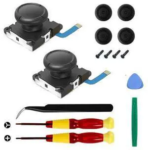 2-Pack Replacement Joystick Analog Thumb Stick Repair Kit for Nintendo Switch / Switch OLED Model / Switch Lite Joy-Con Controller - Drift Fix Tools Y1.5 / +1.5 Screwdriver / Pry Tools 2-Pack Replacement Joystick Analog Thumb Stick Repair Kit for Nintendo Switch / Switch OLED Model / Switch Lite Joy-Con Controller - Drift Fix Tools Y1.5 / +1.5 Screwdriver / Pry Tools