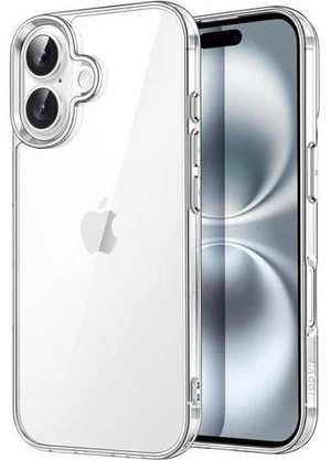Case for iPhone 16 6.1-Inch Non-Yellowing Shockproof Phone Bumper Cover Anti-Scratch Clear Back (Clear) Case for iPhone 16 6.1-Inch Non-Yellowing Shockproof Phone Bumper Cover Anti-Scratch Clear Back (Clear)