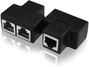 2 Pcs RJ45 Splitter Adapter Ethernet Splitter 1 to 2 LAN Splitter Adapter for Cat5 Cat5e Cat6 Cat7 Cable (2 Devices Simultaneously Networking) 2 Pcs RJ45 Splitter Adapter Ethernet Splitter 1 to 2 LAN Splitter Adapter for Cat5 Cat5e Cat6 Cat7 Cable (2 Devices Simultaneously Networking)
