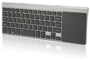 ASHATA Wireless Keyboard with Touchpad, 2.4G USB Receiver, Full Size Keyboard for PC Computer Laptop TV Tablet, Easy Media Control & Silent Typing ASHATA Wireless Keyboard with Touchpad, 2.4G USB Receiver, Full Size Keyboard for PC Computer Laptop TV Tablet, Easy Media Control & Silent Typing