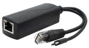 Gigabit PoE Splitter, 48V to 5V 2.4A Micro USB Ethernet Adapter, Compatible with Raspberry Pi 3B+, IP Camera and More Gigabit PoE Splitter, 48V to 5V 2.4A Micro USB Ethernet Adapter, Compatible with Raspberry Pi 3B+, IP Camera and More