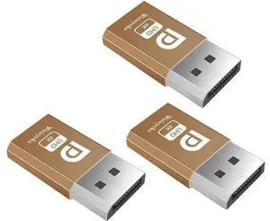 DisplayPort Headless Ghost Display EDID Emulator Virtual Display Adapter DP Dummy Plug 4K(fit Headless 1920x1080@60Hz/2560x1600@30Hz/3840x2160@17hz) -3 Pack DisplayPort Headless Ghost Display EDID Emulator Virtual Display Adapter DP Dummy Plug 4K(fit Headless 1920x1080@60Hz/2560x1600@30Hz/3840x2160@17hz) -3 Pack