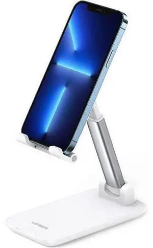 Phone Stand Cell Phone Holder for Desk Adjustable Foldable Compatible with iPhone 13 12 Pro Max iPhone 11 XS XR X SE 8 Plus 6 7 Samsung Galaxy Note20 S20 S10 S9 S8 Mobile Phone, White Phone Stand Cell Phone Holder for Desk Adjustable Foldable Compatible with iPhone 13 12 Pro Max iPhone 11 XS XR X SE 8 Plus 6 7 Samsung Galaxy Note20 S20 S10 S9 S8 Mobile Phone, White