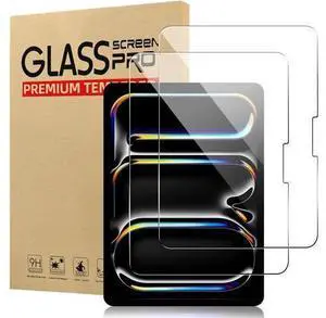2 Pack New iPad Pro 13 Inch M4 2024 Screen Protector, HD Clear 9H Tempered Glass Film with Face ID & Apple Pencil Pro Compatible, High Sensitivity Case Friendly, for iPad Pro 7th Generation 13" 2 Pack New iPad Pro 13 Inch M4 2024 Screen Protector, HD Clear 9H Tempered Glass Film with Face ID & Apple Pencil Pro Compatible, High Sensitivity Case Friendly, for iPad Pro 7th Generation 13"
