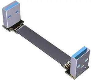 ADT-Link USB 3.0 Cable USB to USB Cable Type A Male to Male Extension Cable Super Speed HDD 90/270 Degree Angle Up/Down Angled (30cm,S3-S3R) ADT-Link USB 3.0 Cable USB to USB Cable Type A Male to Male Extension Cable Super Speed HDD 90/270 Degree Angle Up/Down Angled (30cm,S3-S3R)