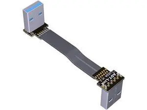 ADT-Link USB 3.0 Cable USB to USB Cable Type A Male to Male Extension Cable Super Speed HDD 90/270 Degree Angle Up/Down Angled (20cm,S2-S3R) ADT-Link USB 3.0 Cable USB to USB Cable Type A Male to Male Extension Cable Super Speed HDD 90/270 Degree Angle Up/Down Angled (20cm,S2-S3R)