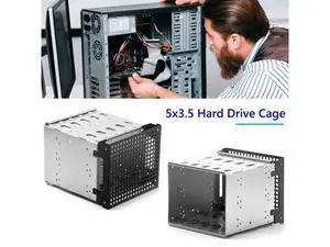 Hard Drive Cage Rack 5.25 inch to 5x 3.5inch Bracket Computer Accessories Space Detachable DIY Hard Drive Disk Tray Hard Drive Cage Rack 5.25 inch to 5x 3.5inch Bracket Computer Accessories Space Detachable DIY Hard Drive Disk Tray