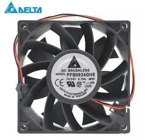 For Delta PFB0924GHE CK20 Server Cooler Fan 9238 DC 24V 0.76A 92X92X38mm 2-wire For Delta PFB0924GHE CK20 Server Cooler Fan 9238 DC 24V 0.76A 92X92X38mm 2-wire