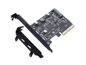 PCI-E PCI Express 4X To USB 3.1 Gen 2 (10 Gbps) 2-Port Type C Expansion Card ASM3142 Chip 15-Pin Connector For Windows/Linux PCI-E PCI Express 4X To USB 3.1 Gen 2 (10 Gbps) 2-Port Type C Expansion Card ASM3142 Chip 15-Pin Connector For Windows/Linux