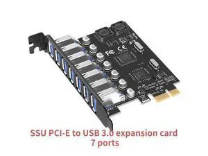 7Port USB 3.0 PCIe Expansion Card PCI Express PCIe USB Hub Adapter SSU U3V04S 7-port USB3.0 Controller 7Port USB 3.0 PCIe Expansion Card PCI Express PCIe USB Hub Adapter SSU U3V04S 7-port USB3.0 Controller