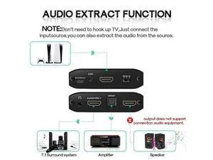 HDMI-compatible Audio Switcher Converter For HDTV DVD TV BOX 4K Adapter Converter Switch HDMI-compatible Audio Splitter Adapter HDMI-compatible Audio Switcher Converter For HDTV DVD TV BOX 4K Adapter Converter Switch HDMI-compatible Audio Splitter Adapter