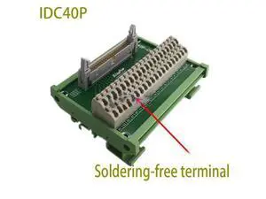 IDC40P to terminal IDC Male 2.54mm Screw-Free Terminal Block Breakout PLC Relay Terminals Adapter Connector 40pin IDC40P to terminal IDC Male 2.54mm Screw-Free Terminal Block Breakout PLC Relay Terminals Adapter Connector 40pin