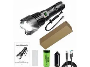 LED Rechargeable XHP160 Flashlight Aluminum Handheld Strong Light Type C Zoom Torch Tactical Flashlight 5000MAH Dropshipping LED Rechargeable XHP160 Flashlight Aluminum Handheld Strong Light Type C Zoom Torch Tactical Flashlight 5000MAH Dropshipping
