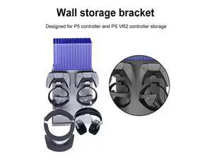Wall-mounted Game Controller Bracket Mount Space Saving Game Controller Bracket Disc Box Storage Non-slip Accessories for PS VR2 Wall-mounted Game Controller Bracket Mount Space Saving Game Controller Bracket Disc Box Storage Non-slip Accessories for PS VR2