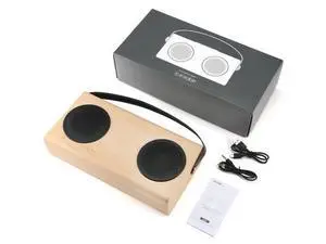 Wooden Bluetooth-compatible Speaker FM Radio MP3 Player Aux Portable Wireless 4000mah Rechargable for Tablet Computer Wooden Bluetooth-compatible Speaker FM Radio MP3 Player Aux Portable Wireless 4000mah Rechargable for Tablet Computer