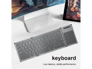 Wireless Folding Keyboard Multi-Function Bluetooth-Compatible Keyboard 78 Keys Touchpad Keypad for IOS Android Windows Wireless Folding Keyboard Multi-Function Bluetooth-Compatible Keyboard 78 Keys Touchpad Keypad for IOS Android Windows