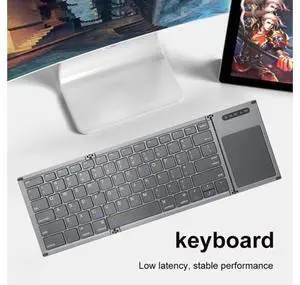Wireless Folding Keyboard Multi-Function Bluetooth-Compatible Keyboard 78 Keys Touchpad Keypad for IOS Android Windows Wireless Folding Keyboard Multi-Function Bluetooth-Compatible Keyboard 78 Keys Touchpad Keypad for IOS Android Windows