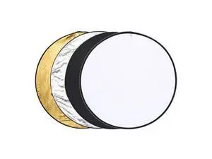 110cm 5-in-1 Collapsible Multi-Disc Light Reflector Translucent Silver Golden White and Black for Studio Photography 110cm 5-in-1 Collapsible Multi-Disc Light Reflector Translucent Silver Golden White and Black for Studio Photography