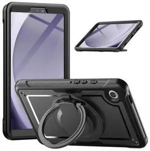 Case for Galaxy Tab A9 Case 8.7 Inch, Full Body Protective with Screen Protector/Hand Strap, Sturdy Shockproof for A9 Tablet Case 2023 SM-X110/X115/X117 - Black Case for Galaxy Tab A9 Case 8.7 Inch, Full Body Protective with Screen Protector/Hand Strap, Sturdy Shockproof for A9 Tablet Case 2023 SM-X110/X115/X117 - Black