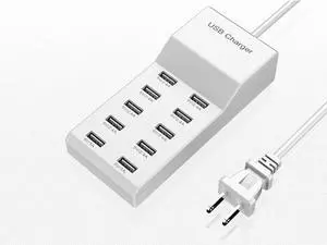 USB Charger USB Wall Charger with Rapid Charging Auto Detect Technology Safety Guaranteed 10-Port Family-Sized Smart USB Ports for Multiple Devices Smart Phone Tablet Laptop Computer USB Charger USB Wall Charger with Rapid Charging Auto Detect Technology Safety Guaranteed 10-Port Family-Sized Smart USB Ports for Multiple Devices Smart Phone Tablet Laptop Computer