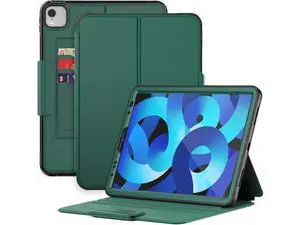 HCSOWD iPad Air 5th/4th Generation Case 10.9 Inch, Magnetic Folio Stand, Auto Sleep/Wake Smart Protective Cover for iPad Air 5/ Air 4 with Pen Holder and Card Slot, Green HCSOWD iPad Air 5th/4th Generation Case 10.9 Inch, Magnetic Folio Stand, Auto Sleep/Wake Smart Protective Cover for iPad Air 5/ Air 4 with Pen Holder and Card Slot, Green