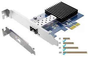 10Gb PCIe x1 NIC Network Card, Single SFP+ Port, with Realtek 8127 Controller, Ethernet LAN Adapter Support Windows Server/Linux/VMware, Come with Low Profile Bracket PCIe x1 10Gb PCIe x1 NIC Network Card, Single SFP+ Port, with Realtek 8127 Controller, Ethernet LAN Adapter Support Windows Server/Linux/VMware, Come with Low Profile Bracket PCIe x1