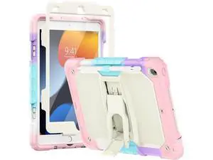 Silicone Case for iPad 9th/ 8th/ 7th Generation, with Screen Protector/Pencil Holder/Built- in Stand, Protective Case for iPad 10.2 inch 2021/2020/2019 (Pink) Silicone Case for iPad 9th/ 8th/ 7th Generation, with Screen Protector/Pencil Holder/Built- in Stand, Protective Case for iPad 10.2 inch 2021/2020/2019 (Pink)
