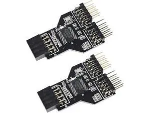 9 Pin USB Header Female 1 to 2 Male Board 9-Pin USB HUB USB 2.0 9 Pin Connector Adapter for RGB Splitter with 30cm 60cm Cable (No Cable,2 PCS) 9 Pin USB Header Female 1 to 2 Male Board 9-Pin USB HUB USB 2.0 9 Pin Connector Adapter for RGB Splitter with 30cm 60cm Cable (No Cable,2 PCS)