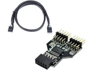 9 Pin USB Header Female 1 to 2 Male Board 9-Pin USB HUB USB 2.0 9 Pin Connector Adapter for RGB Splitter with 30cm 60cm Cable (with 30cm Cable,1 PCS) 9 Pin USB Header Female 1 to 2 Male Board 9-Pin USB HUB USB 2.0 9 Pin Connector Adapter for RGB Splitter with 30cm 60cm Cable (with 30cm Cable,1 PCS)