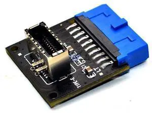 USB 3.1 Front Panel Socket to USB 3.0 20Pin Header Male Extension Cable Adapter for Motherboard Card 20P USB to Type-E Connector (1 Pcs) USB 3.1 Front Panel Socket to USB 3.0 20Pin Header Male Extension Cable Adapter for Motherboard Card 20P USB to Type-E Connector (1 Pcs)