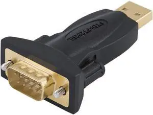 USB to RS232 Adapter with FTDI Chipset, USB to RS232 Male DB9 Serial Converter for Cashier Register, Modem, Scanner, Industrial Machinery, CNC, Black USB to RS232 Adapter with FTDI Chipset, USB to RS232 Male DB9 Serial Converter for Cashier Register, Modem, Scanner, Industrial Machinery, CNC, Black